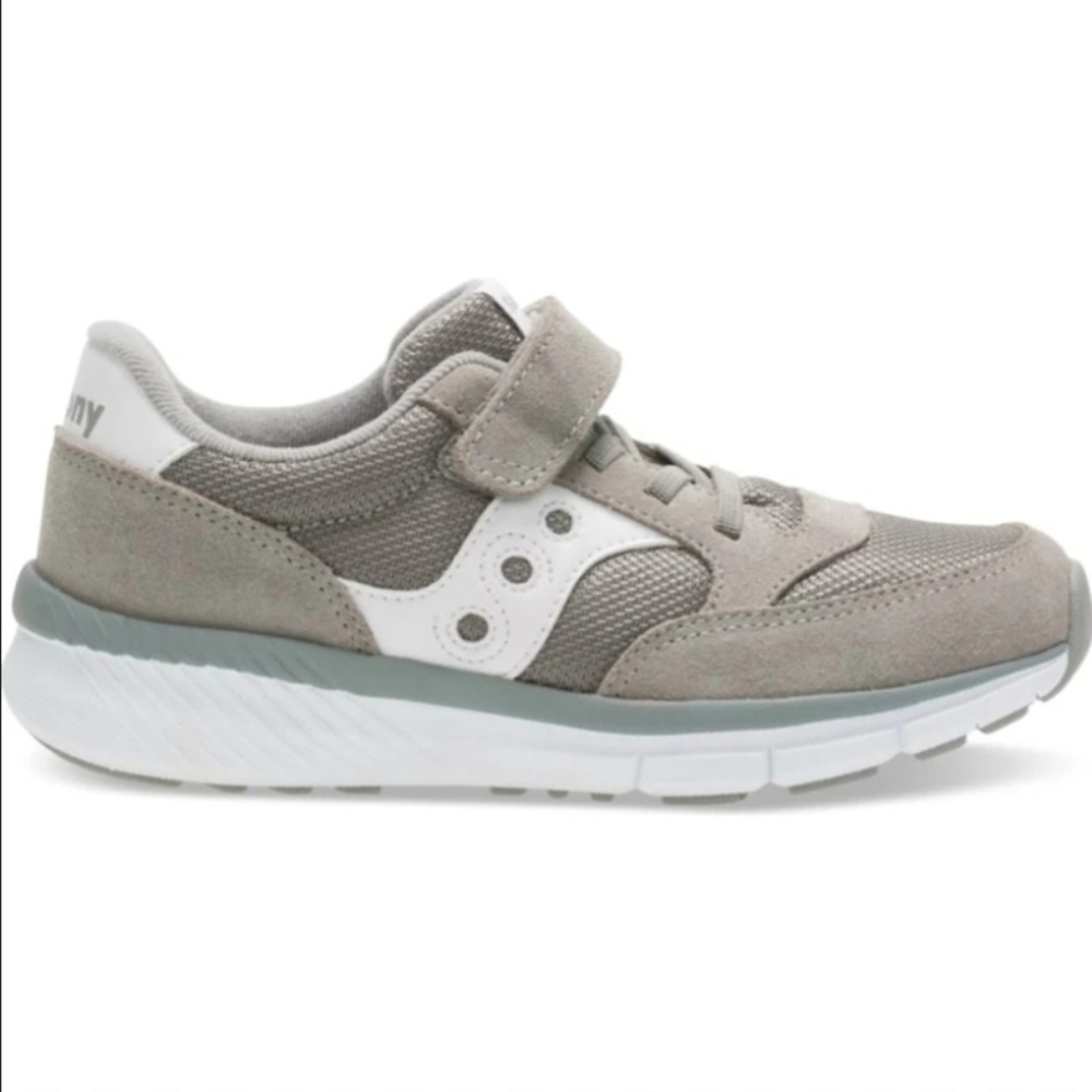 Saucony Unisex Kids Gray and White Sneakers - Size 1.5 Wide
